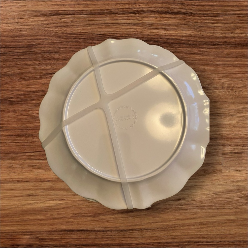 NWT Spring/Summer Sage and White Floral Dinner Plate, Salad Plate, Soup Plate - Picture 4 of 12